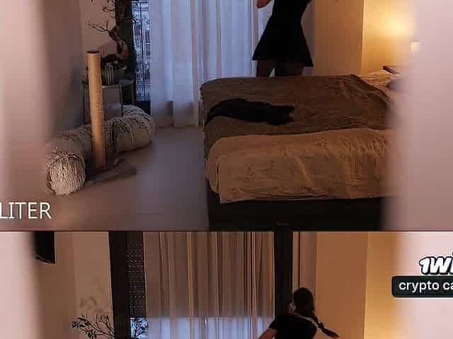 That babe asked me to water her flowers and caught me stroking. A sloppy oral-sex and a wet booty