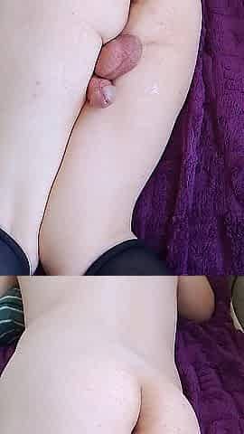 Femboy Large White Ass Masturbation Smooth Ass Masturbating With Haunches
