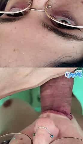 blowjob to the guy at the pool in Marseille - Voyeur POV
