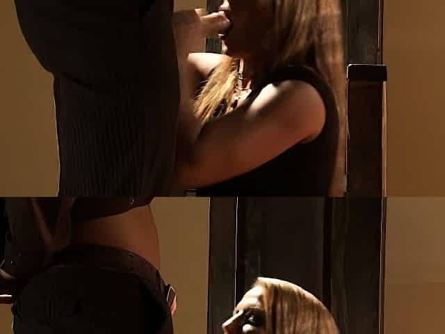 Amateur blonde girlfriend homemade blowjob and handjob