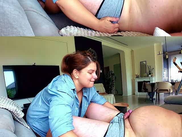 Hot Wife Gives Amazing Head and Swallows the Load