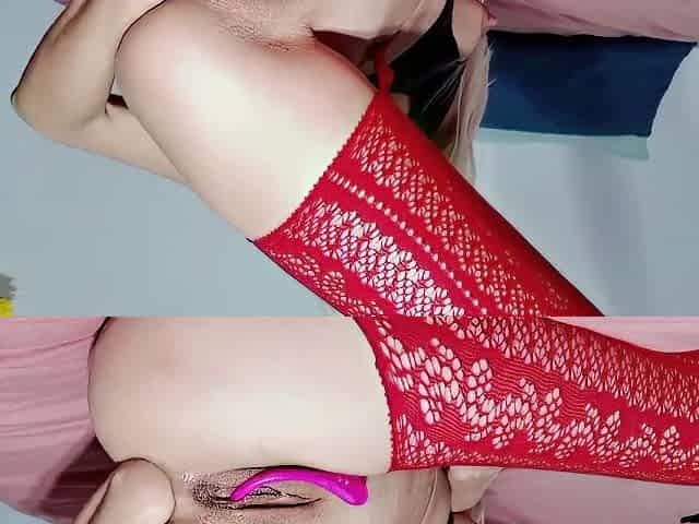 Juicy Farts Girl Farting & Anal Fisting Sexy Stockings