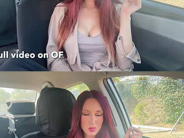 Artemisia Love Italian Large breasts mother I'd like to fuck 420 Car Smokin' Session FULL CLIP ON OF