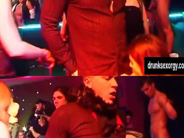 Nice-looking angels screwing in a club