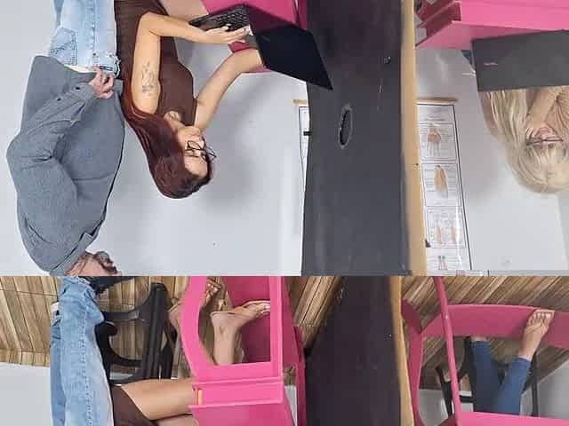 Secretary nearly got caught having sex with her boss!