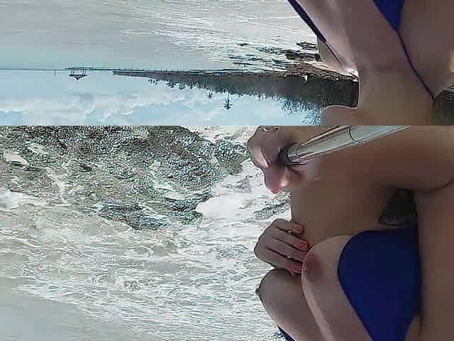 pleasure on a public beach sex with a stranger