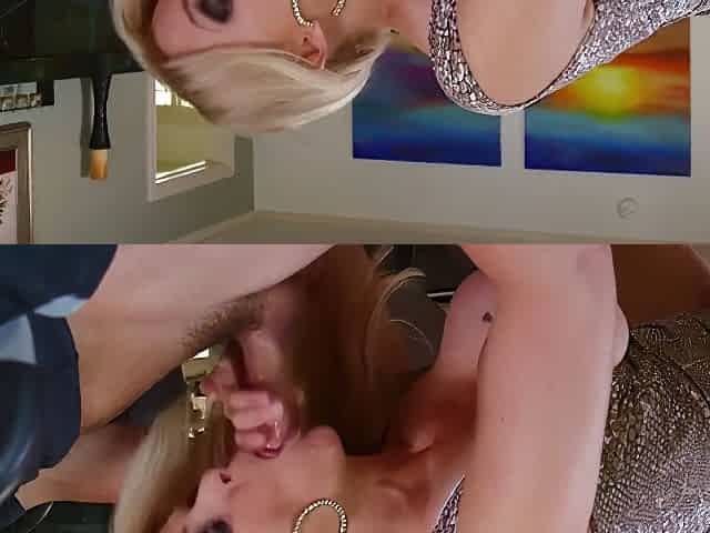 Stepmom Julia Ann Gives Horny Blowjob - Oral Sex With Cumshot