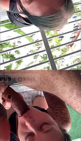 Extended Cock Worship Out on the Balcony