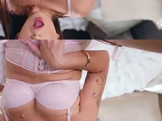 Busty honey demonstrates off her fat backside while ta a