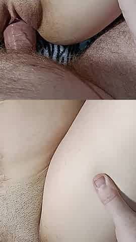 Juicy Pussy Filled with Cum, Creampie Close-up