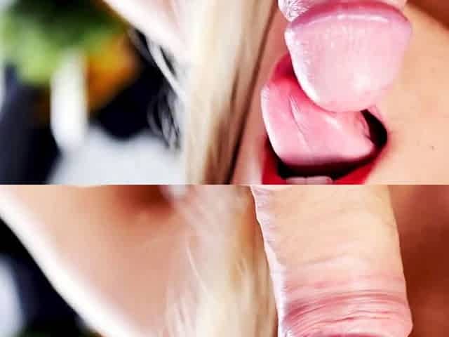 Tongue Teasing Teen Blowjob.