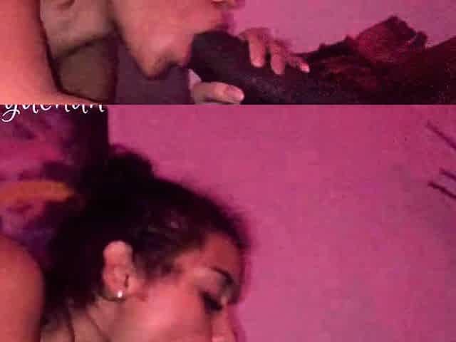 Big tit brunette MILF sucks and tit fucks a big cock