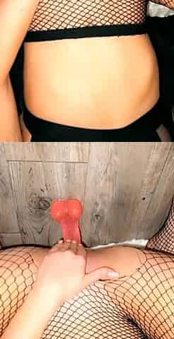Close up solo beauty toying ass