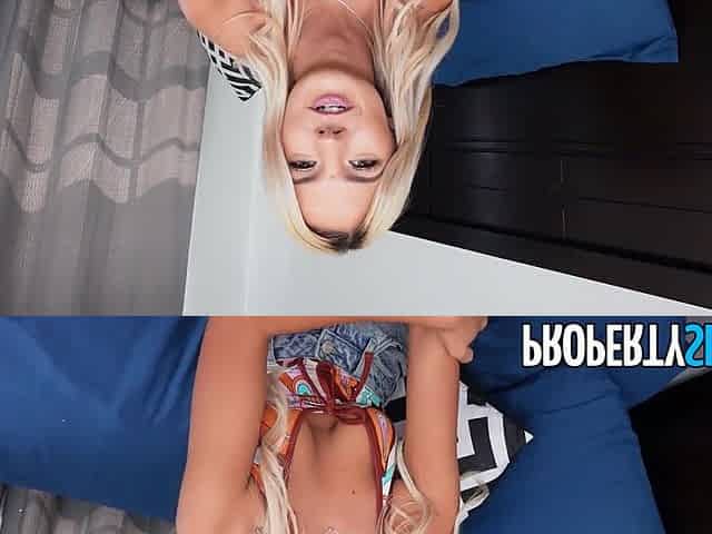 Petite Blonde Lacey Tate Fucks Her Landlord's Big Cock