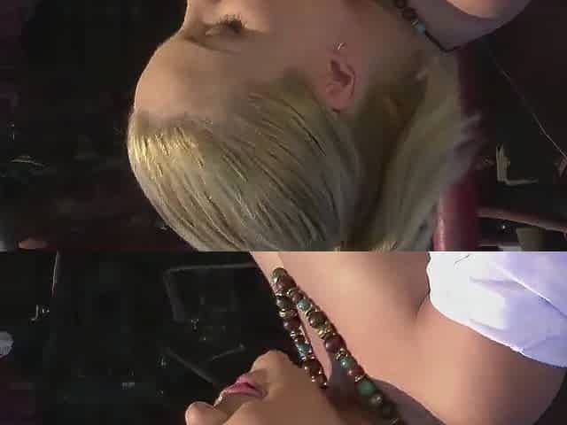 Charming blondie gets her round butt screwed on the fields