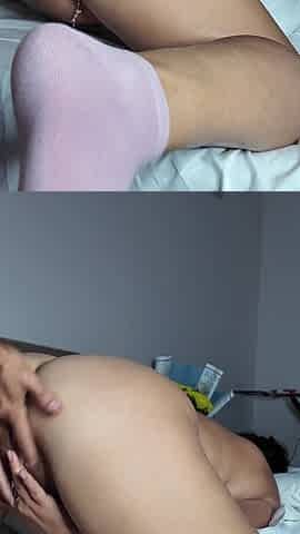 MILF Orgasm with Cum in Doggy Style