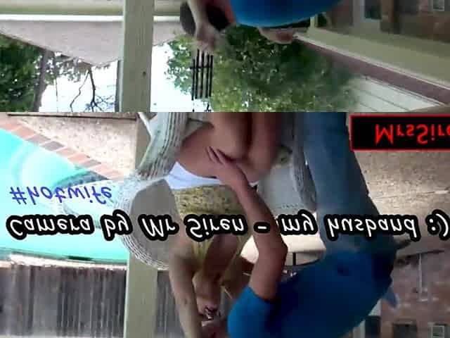 Dee Siren's spouse watches her suck and fuck a buddy by the pool