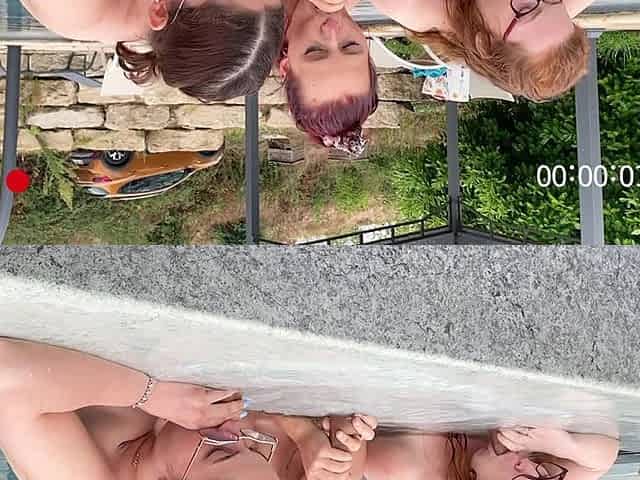 3 Women 3 Dildos 1 Pool