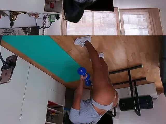 Amateur striptease and Solo masturbation
