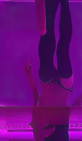 Dumb sissy floozy in haunch paw socks practices grippy pawjob and foot tease on vibrator