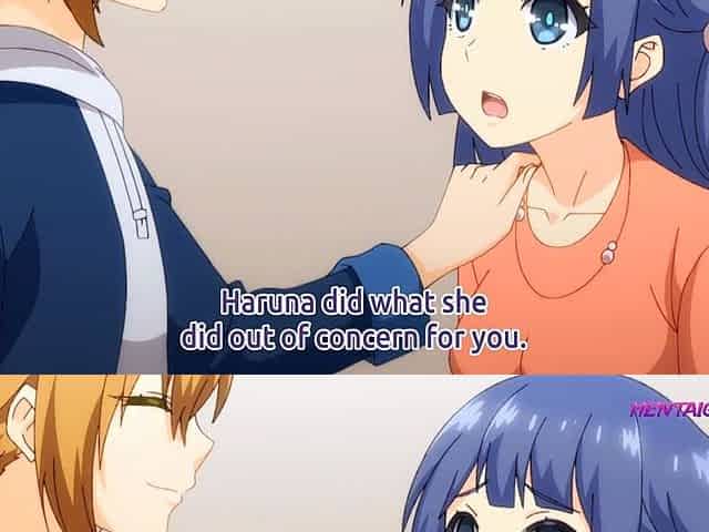 Blue haired anime beauty finally surrenders and gets filled
