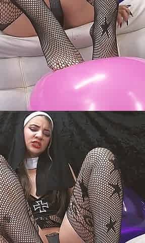 Free Feet Nun Popping Balloons 14" Naked Pop