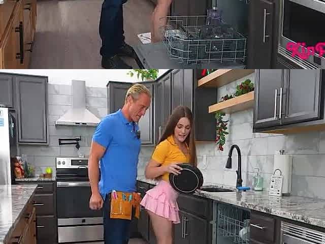 Stepdaughter Seduces Stepdad During Kitchen Lesson