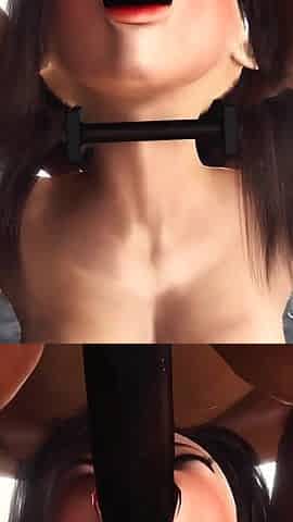 Hard sex in the prison! Sexy college girl in restraints gets fucked by a black big cock