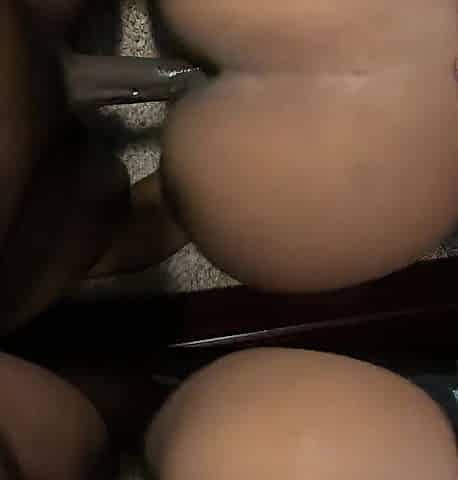 Doggy style with Ebony stud made her snatch trickle