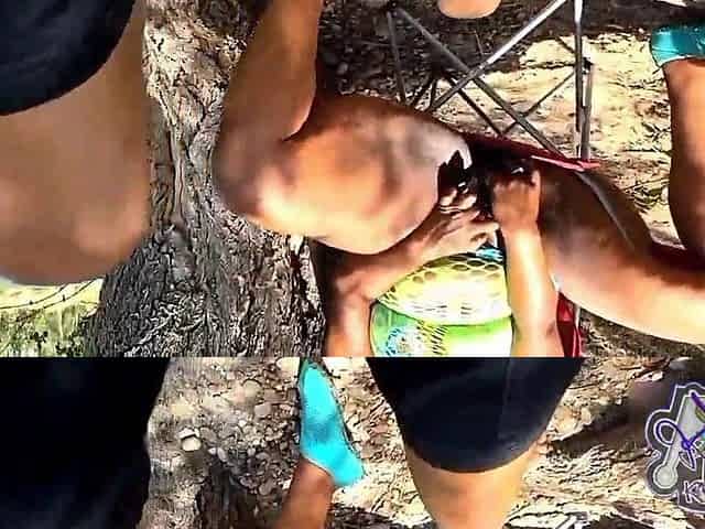 big beautiful woman Black Woman Plays Her Moist Snatch By The River Preview