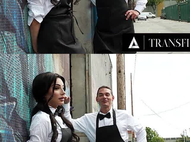TRANSFIXED - Bored Cater-Waiter Ariel Demure & Her Coworker Bang Every Other's Booty During Short Break