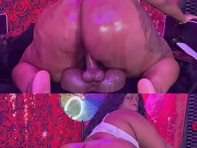 CheriseRoze Large Ass Riding and Taut Creamy Snatch