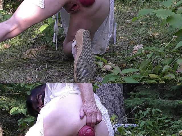 Fisting My Asshole in the Woods