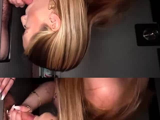 Blonde Tattoo Blowjob Deepthroat Cum Swallow Creampie