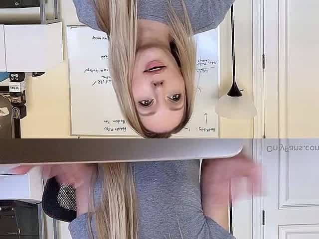 Solo masturbation of a beautiful amateur blonde