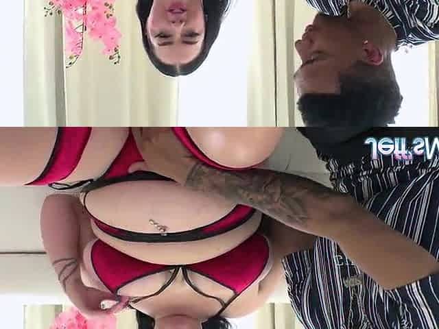 Large Ebony Rod Ravages Obese White Chick Aurora Rainbow