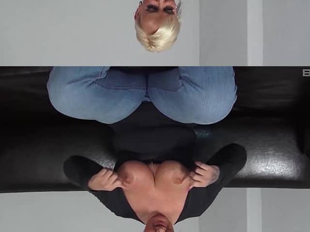 Blonde cougar finally gets to play with his delicious cock