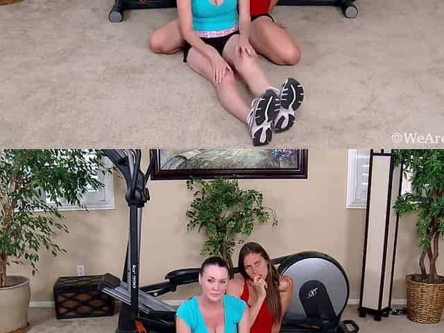 Lindsay Lesbian Exercise With Veronica Snow