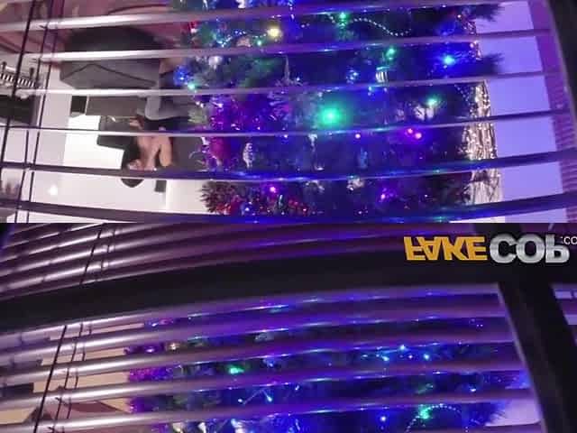 Fake Cop Livecam hotty caught at night has her large melons investigated
