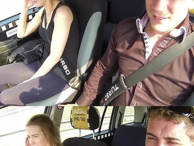 Beauty Squirts All Over the Cab