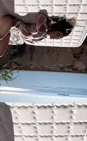Hungry brunette solo masturbation