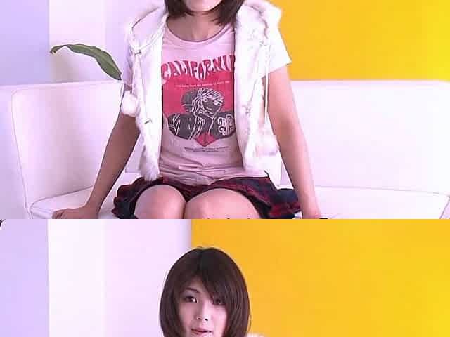 Sultry Japanese honey flaunting her handsome talents in