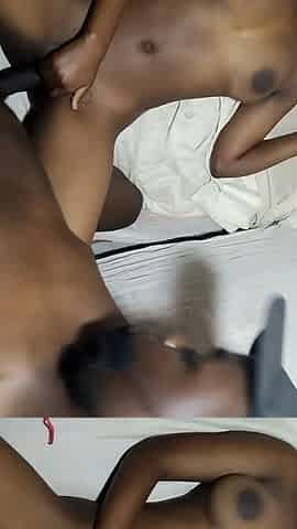 Black Busty Girl Gave Her Boyfriend a Missionary Sex While Her StepBrother Watches
