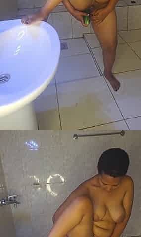 Solo Ebony Musterbate with Cucumber HD