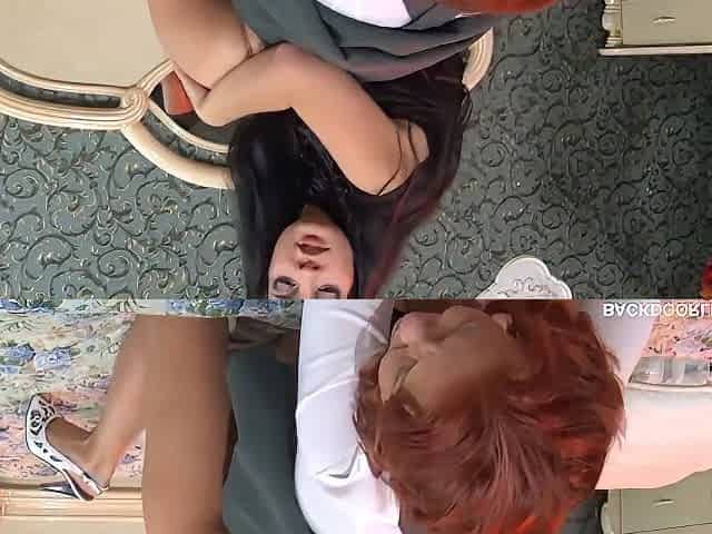 Lesbian Gives Redhead Maid Intense Anal Finger Fucking
