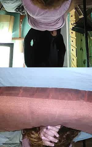 Recording with My Cell Phone with My Girlfriend in a Pink Costume
