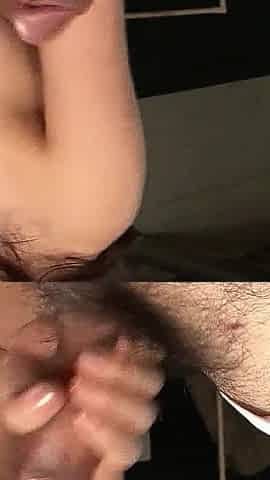 Slutty Asian teen with big tits caught in threesome with step dad uncensored