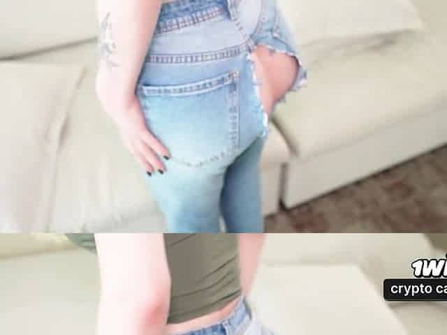 Small Golden-haired Reverse Cowgirl Throughout Ripped Jeans