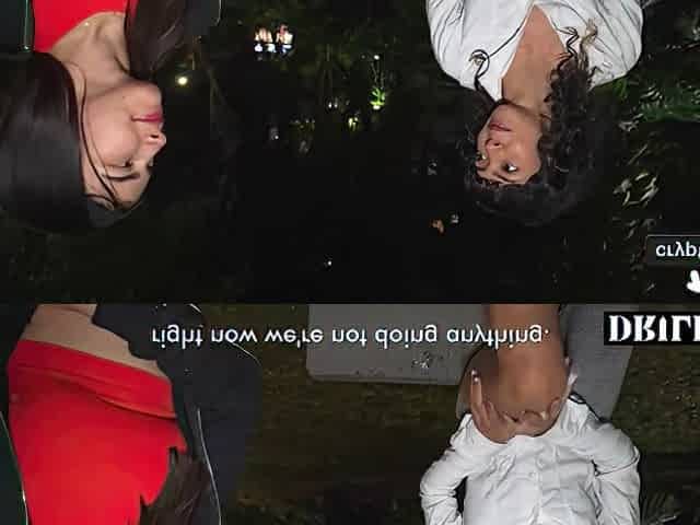 Public threeway with subordinated Latina in park - red-hot rectal creampie!