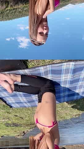 Tiny Angel Strips And Squirts Outdoor